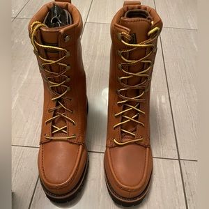 ~ SOLD~ New - Mens Polo Ralph Lauren Brown Leather Boots SZ 8 1/2 D